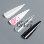 Tipsuri 24 bucati Transparente Stiletto pentru decor modele unghii 4,5 cm